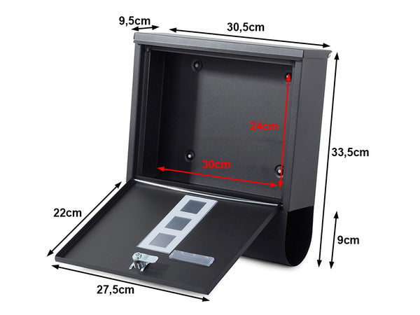 Pašto dėžutė laikraščiams su vamzdeliu