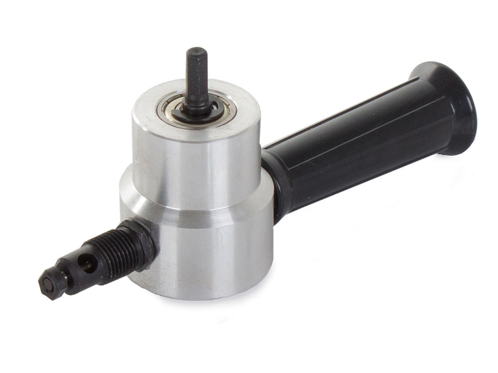 Lakštinio metalo pjovimo priedas žirklės ant grąžto