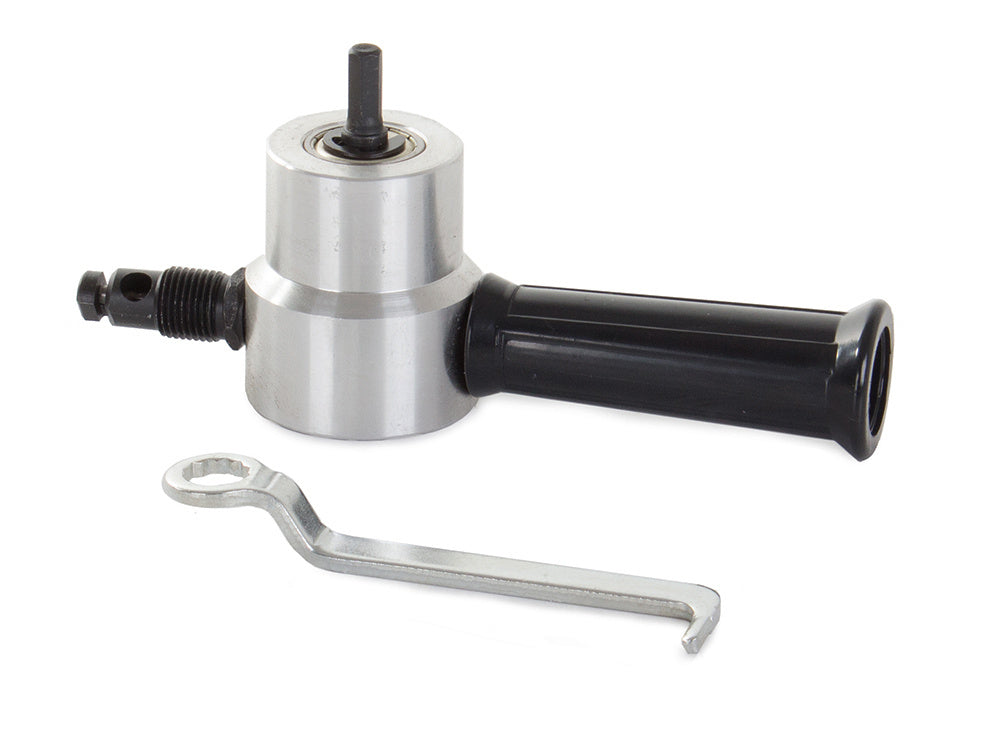 Lakštinio metalo pjovimo priedas žirklės ant grąžto