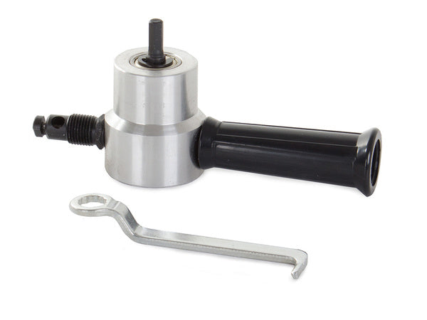 Lakštinio metalo pjovimo priedas žirklės ant grąžto