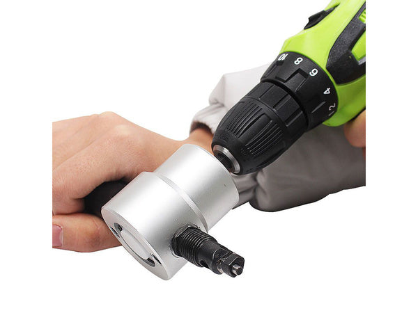 Lakštinio metalo pjovimo priedas žirklės ant grąžto