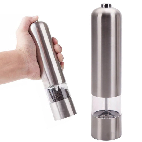 Pipirų malūnėlis druskos prieskonių inox elektrinis