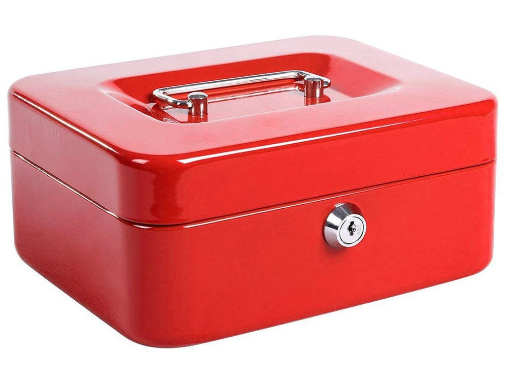 Metalinis pinigų dėžutės seifas raktiniai dokumentai