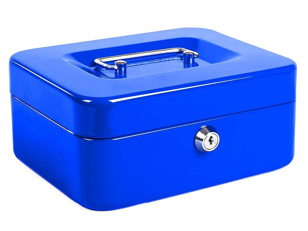 Metalinis pinigų dėžutės seifas raktiniai dokumentai