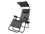 Leżak gravity daszek czarny (1)