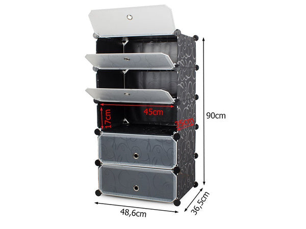 Batų lentyna batų spinta modulinė 5 lygių