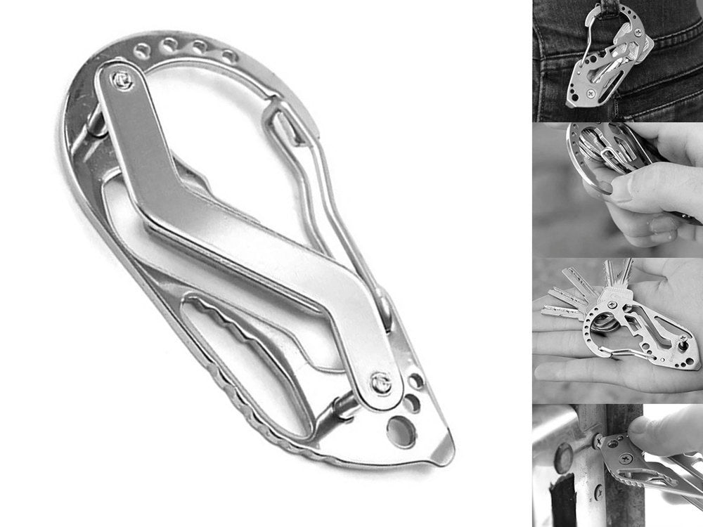 Raktų žiedas karabinas išgyvenimo multitool