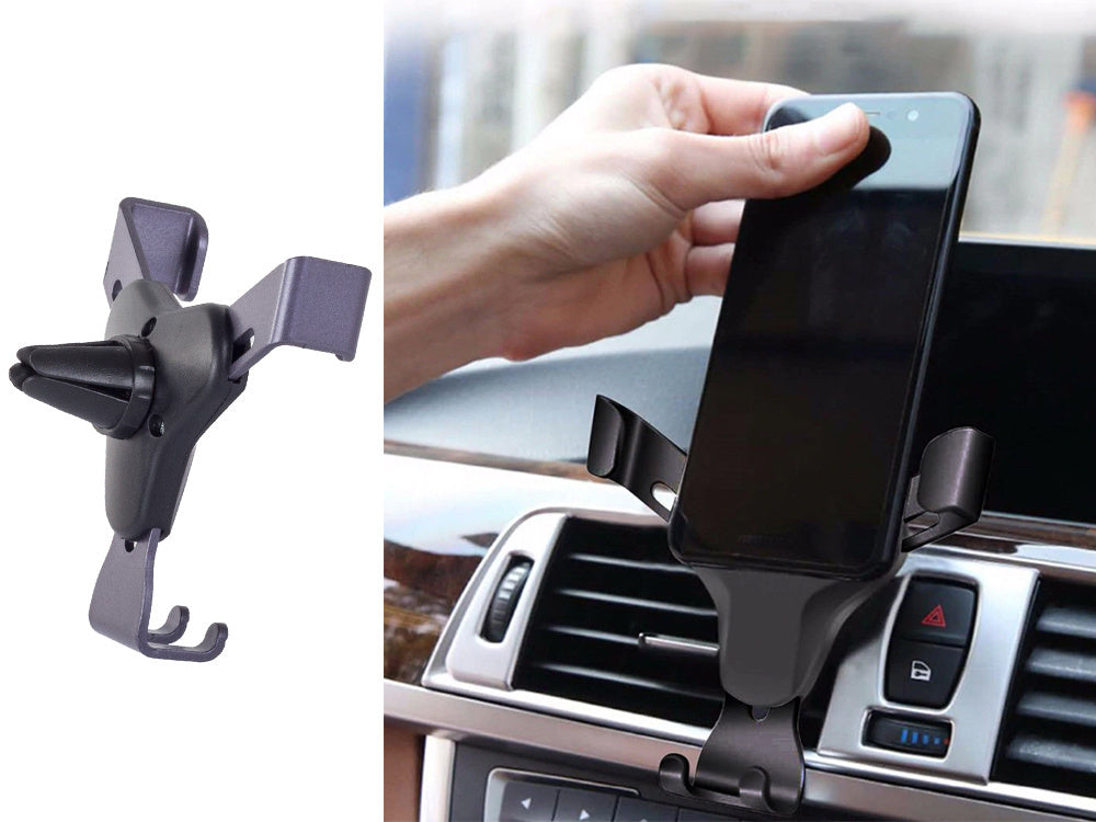 Gravitacinis automobilio laikiklis telefono grotelėms