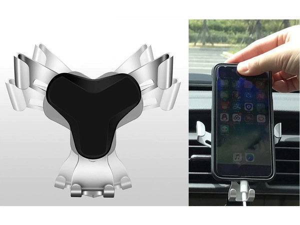 Gravitacinis automobilio laikiklis telefono grotelėms