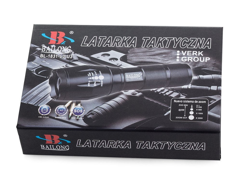 Bailong taktinis vadovaujama toršeras cree zoom xm-l3-u3