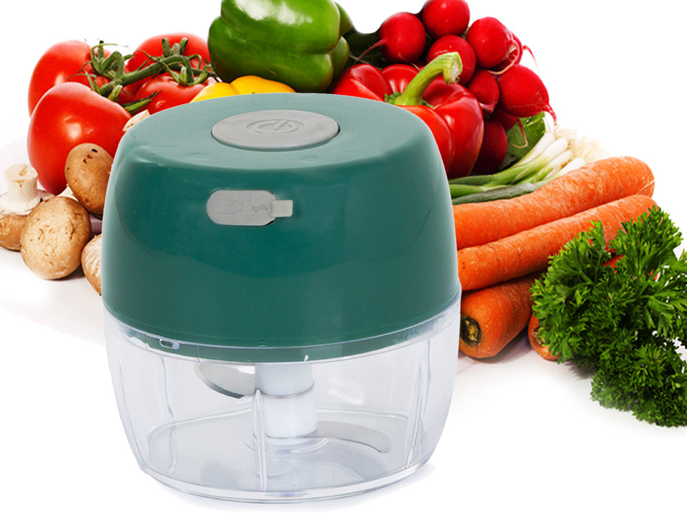 Elektrinis daržovių smulkintuvas svogūnai česnakai žolelės