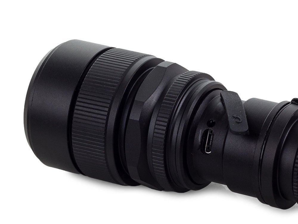 Bailong taktinis led įkraunamas usb žibintuvėlis l3-u3