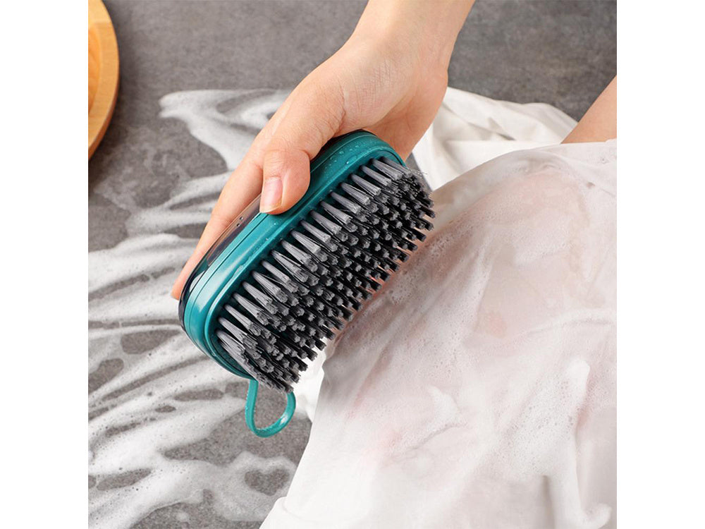 Valymo šepetėlis su skysčio dozatoriumi