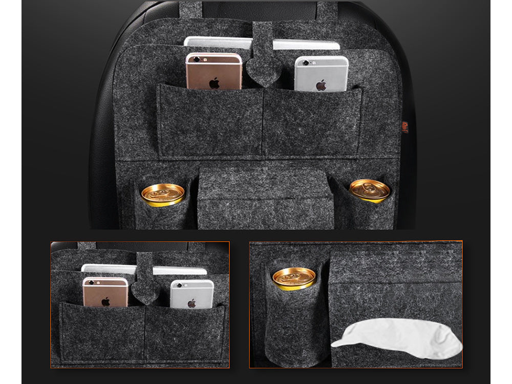 Automobilio sėdynių organizatoriaus apsauga iš veltinio