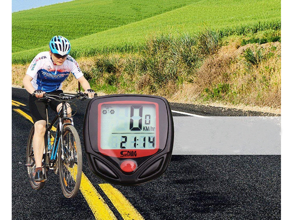 Vandeniui atsparus dviračio kompiuteris 14 funkcijų