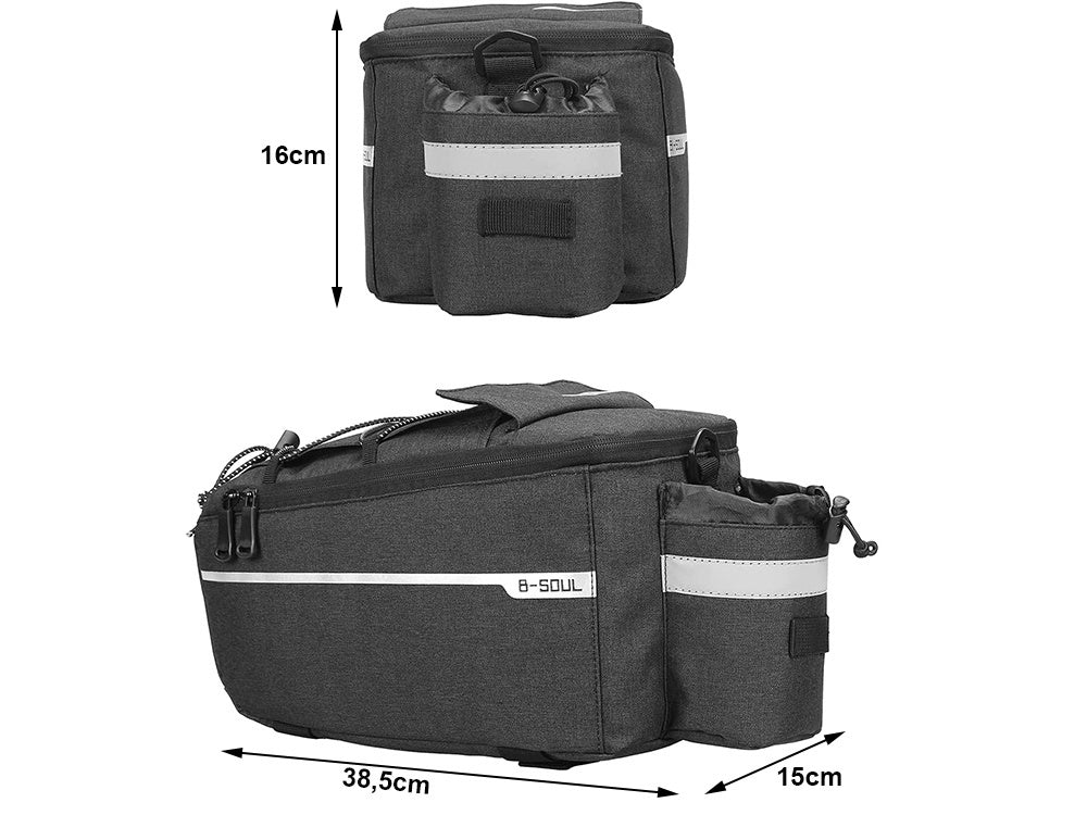 Šiluminis dviračių krepšys vežėjui pannier