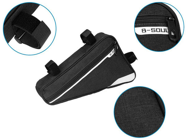 Dviračio krepšys po rėmu