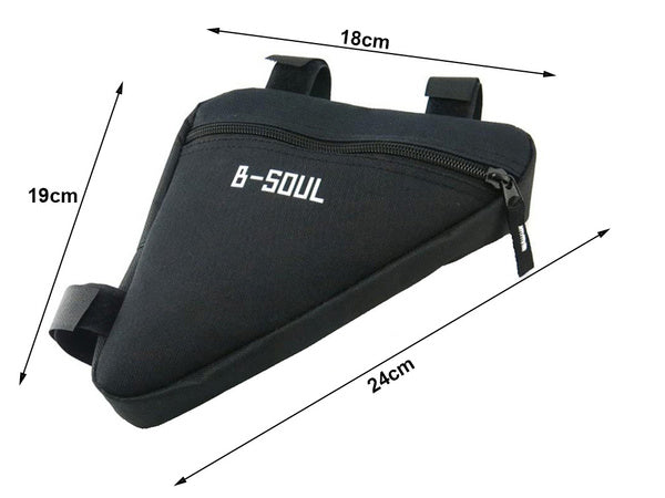 Dviračio krepšys po rėmu