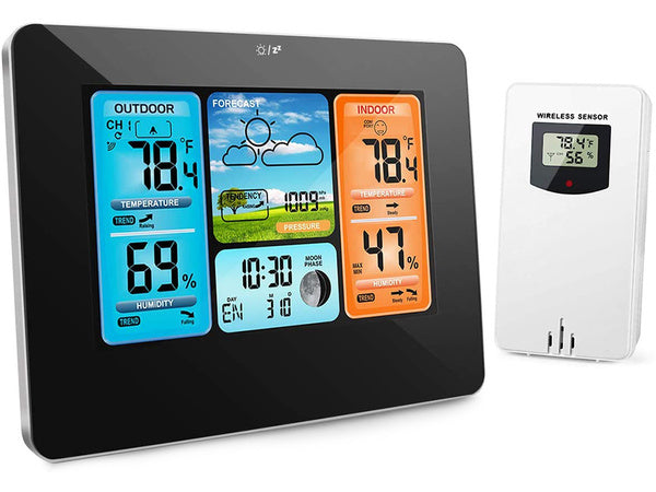 Belaidė meteorologinė stotis higrometras dcf