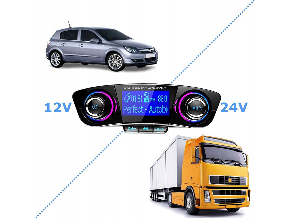 Fm siųstuvas bluetooth usb 5.0 daugiafunkcinis 8in1