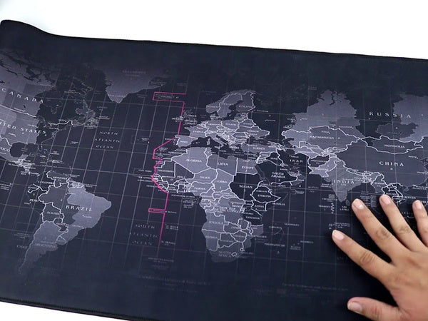 Didelis žaidimų pelės kilimėlis 90x40 biuro žemėlapis