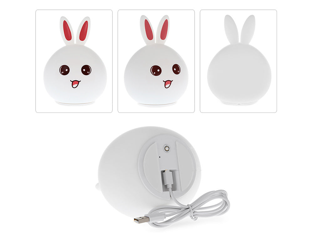 Vadovaujama triušis nuotolinio valdymo rgb usb naktinė šviesa vaikams