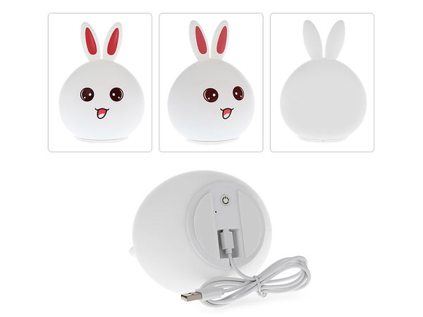 Vadovaujama triušis nuotolinio valdymo rgb usb naktinė šviesa vaikams