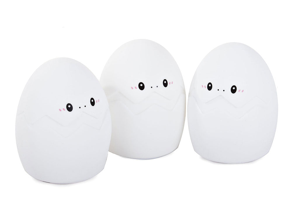 Vaikų naktinė šviesa vadovaujama kiaušinių rgb liesti usb