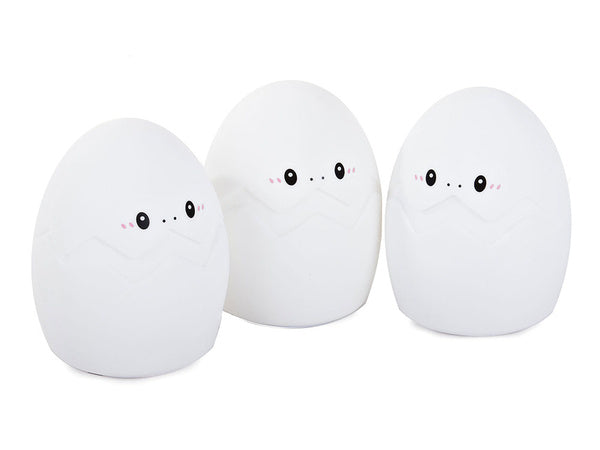 Vaikų naktinė šviesa vadovaujama kiaušinių rgb liesti usb