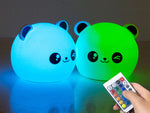 Vaikų naktinė šviesa panda rgb led nuotolinio valdymo pultas usb
