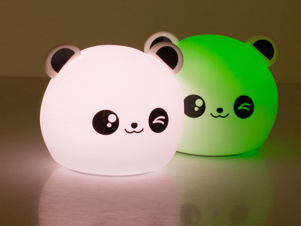 Vaikų naktinė šviesa panda rgb led nuotolinio valdymo pultas usb