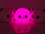 Vaikų naktinė šviesa panda rgb led nuotolinio valdymo pultas usb