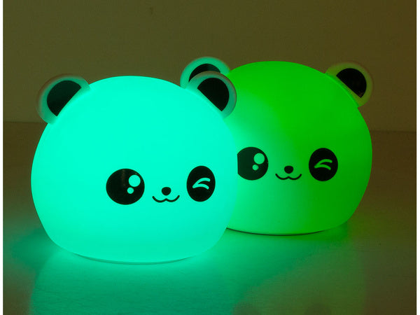 Vaikų naktinė šviesa panda rgb led nuotolinio valdymo pultas usb