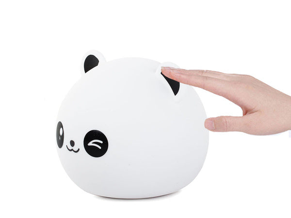 Vaikų naktinė šviesa panda rgb led nuotolinio valdymo pultas usb