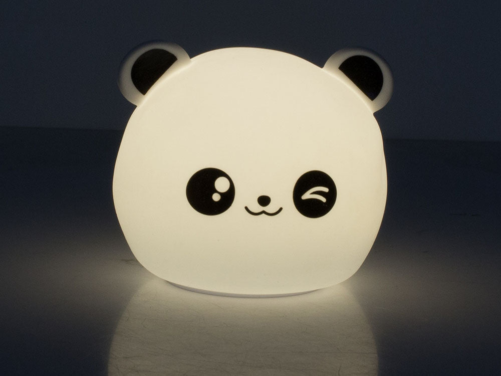 Vaikų naktinė šviesa panda rgb led nuotolinio valdymo pultas usb