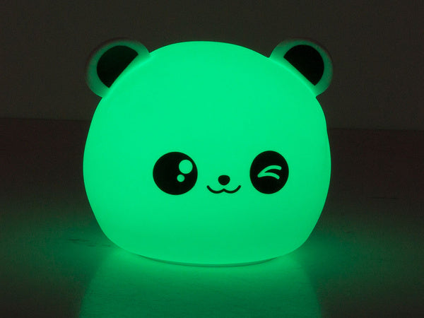 Vaikų naktinė šviesa panda rgb led nuotolinio valdymo pultas usb