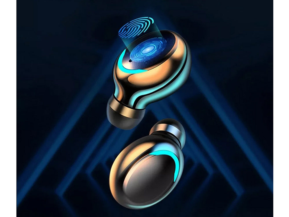 bluetooth belaidės ausinės f9 tws powerbank