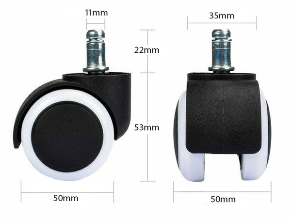 Guminiai sukamieji kėdžių ratukai 5vnt.