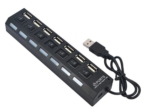 Usb prievadų skirstytuvas 7x usb 2.0