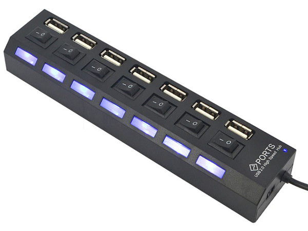 Usb prievadų skirstytuvas 7x usb 2.0