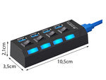 Usb prievadų skirstytuvas 4x usb 3.0