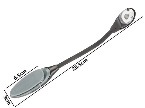 Vadovaujama clip-on knygos skaitymo šviesos lankstus