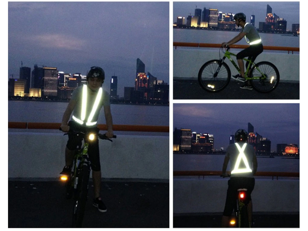 Šviesą atspindinčios liemenės liemenė motociklui, dviračiui, bėgimui