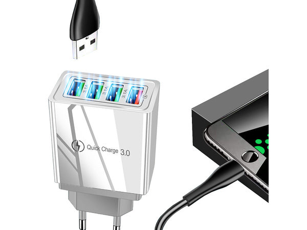 4xusb quick charge 3.0 tinklo sieninis įkroviklis
