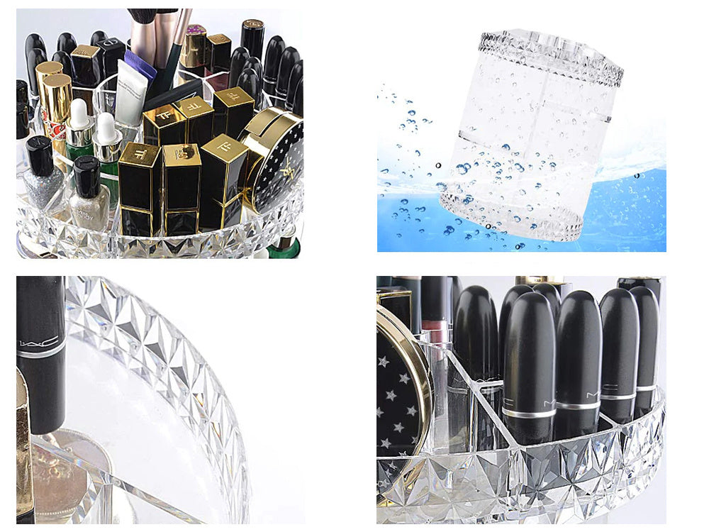 Kosmetikos papuošalų organizatorius, pasukamas 360