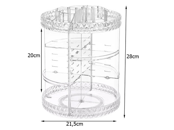 Kosmetikos papuošalų organizatorius, pasukamas 360