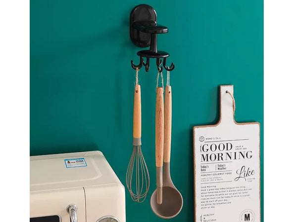 Virtuvės pakaba rotacinis indų laikiklis kablys