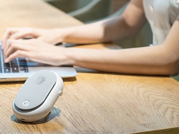 Kaklo ventiliatorius kabantis aromaterapinis ventiliatorius