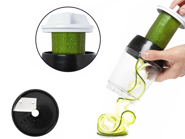 Spiralinis galąstuvas daržovių smulkintuvo konteineris