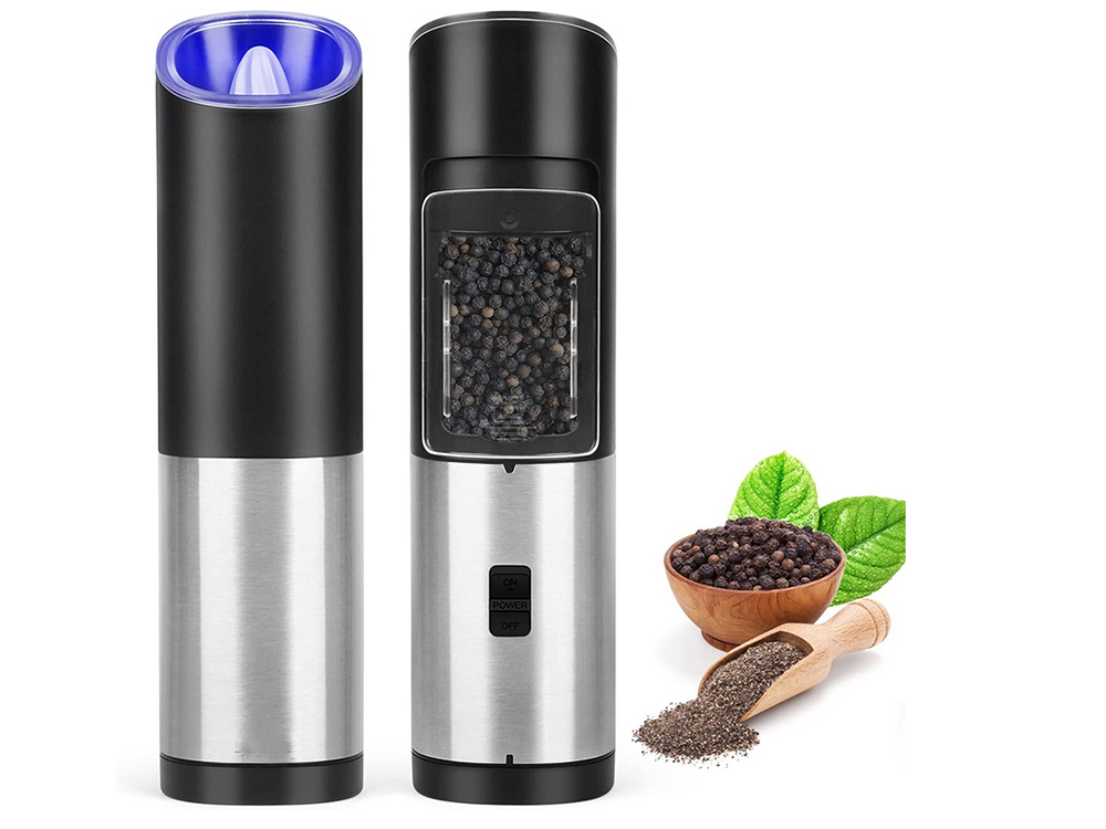 Elektrinis gravitacinis pipirų malūnėlis druskai